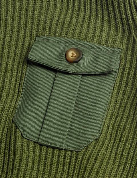 Utility Pocket Crew Sweater - Herb Green Utility Pocket Crew Sweater - Herb Green