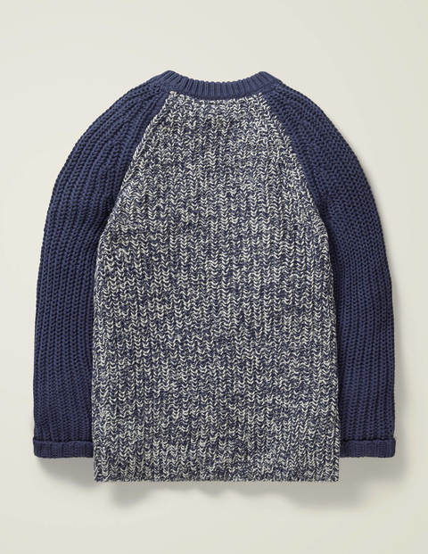 Matrosen-Rundhalspullover - Dunkles Navy/Naturweiß, Twist Matrosen-Rundhalspullover - Dunkles Navy/Naturweiß, Twist