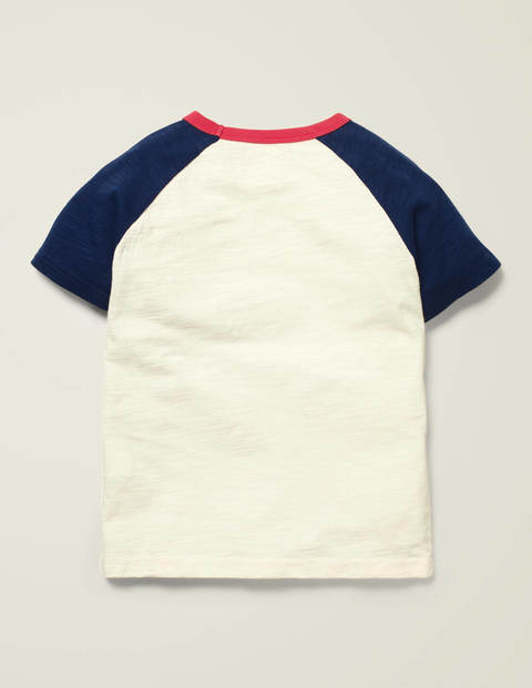 T-Shirt Texturé À Manches Raglan Et Motif Étoile - Ivoire T-Shirt Texturé À Manches Raglan Et Motif Étoile - Ivoire
