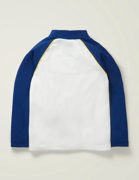 Nachhaltiges Usf-Langarmshirt - Weiß/Tiefseeblau, Erde Nachhaltiges Usf-Langarmshirt - Weiß/Tiefseeblau, Erde