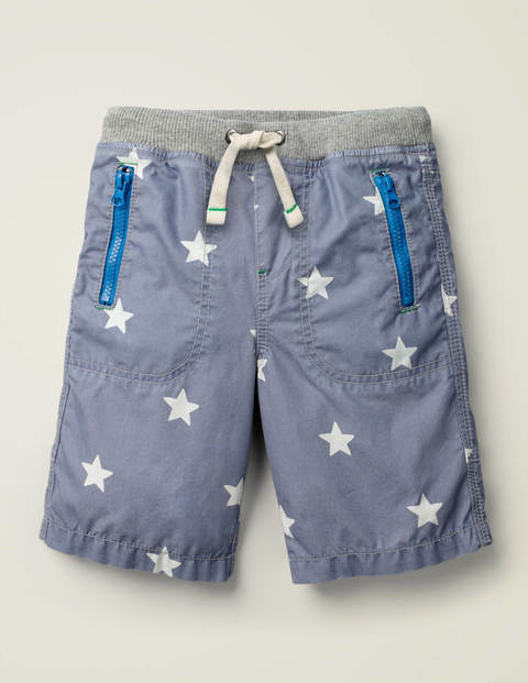 Abenteuer-Shorts - Blaugrau, Sterne Abenteuer-Shorts - Blaugrau, Sterne
