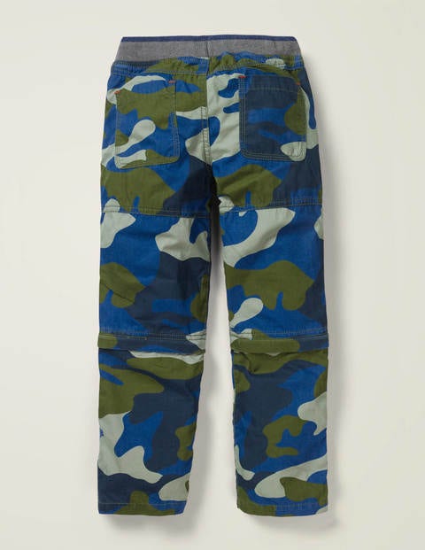 Techno-Hose zum Abzippen - Kräftiges Blau, Camouflage Techno-Hose zum Abzippen - Kräftiges Blau, Camouflage