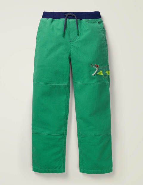 Appliqué Pull-On Pants - Eden Green Crocodile Appliqué Pull-On Pants - Eden Green Crocodile