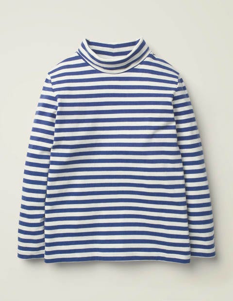Roll Neck Supersoft T-Shirt - Ivory/College Navy Roll Neck Supersoft T-Shirt - Ivory/College Navy
