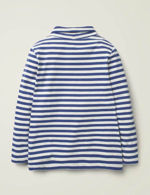 Roll Neck Supersoft T-Shirt - Ivory/College Navy Roll Neck Supersoft T-Shirt - Ivory/College Navy