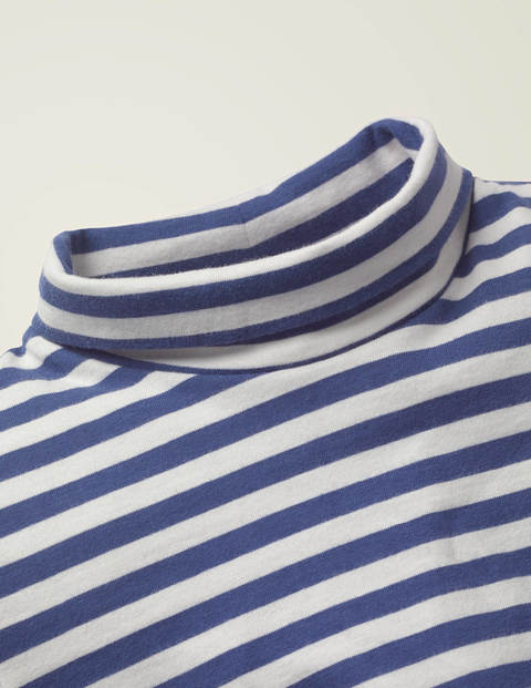 Roll Neck Supersoft T-Shirt - Ivory/College Navy Roll Neck Supersoft T-Shirt - Ivory/College Navy