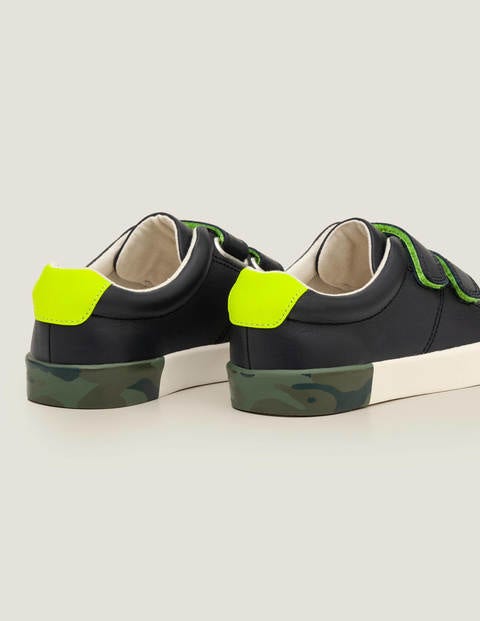 Leather Low Tops - Navy Blue Leather Low Tops - Navy Blue