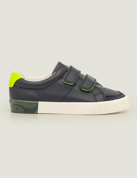 Leather Low Tops - Navy Blue Leather Low Tops - Navy Blue
