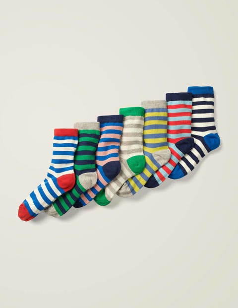 Box Mit Socken Im 7Er-Pack - Bunt, Gestreift Box Mit Socken Im 7Er-Pack - Bunt, Gestreift