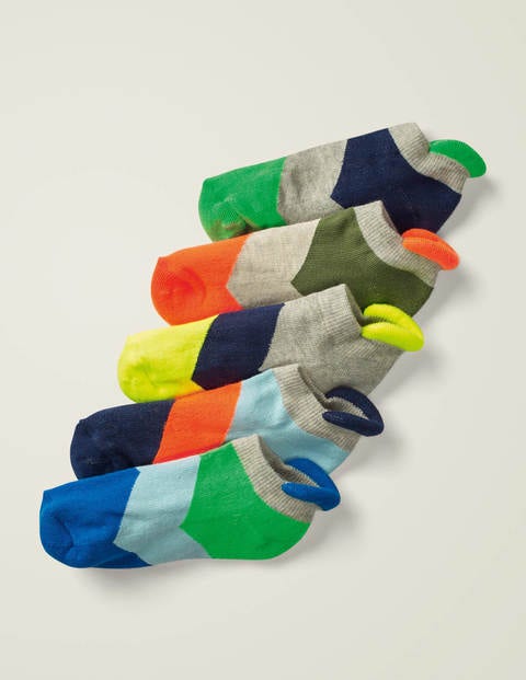 5 Pack Ankle Socks - Multi Stripes 5 Pack Ankle Socks - Multi Stripes