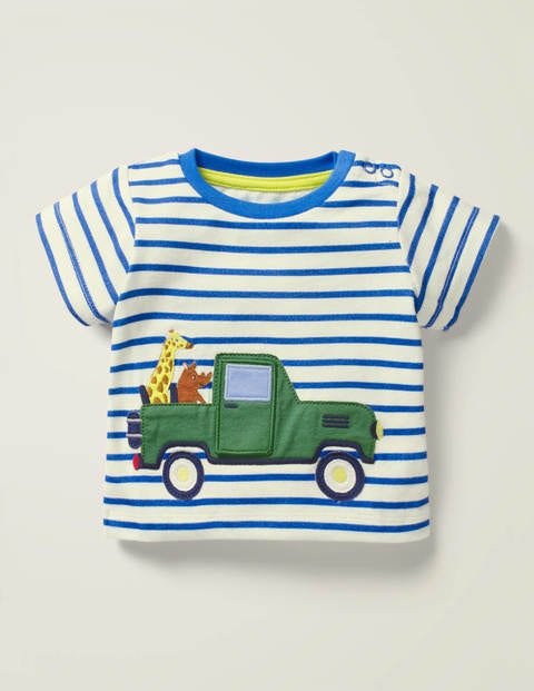 Vehicle Adventures T-shirt - White/Elizabethan Blue Truck Vehicle Adventures T-shirt - White/Elizabethan Blue Truck