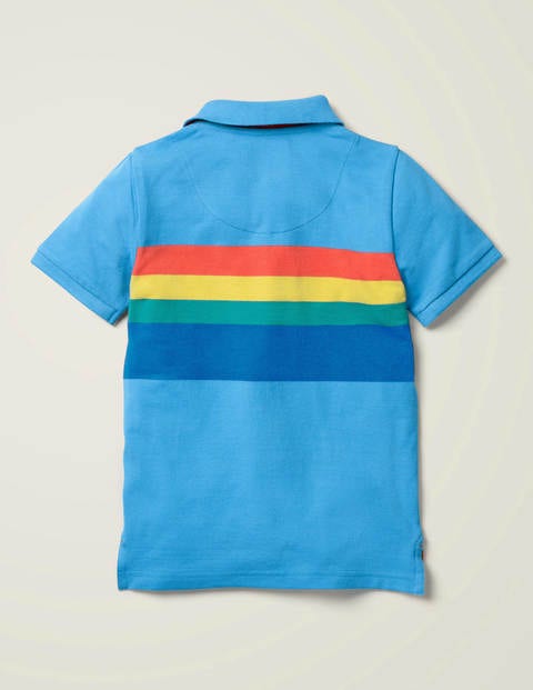 Piqué-Poloshirt - Surfbrett-Blau/Bunt Piqué-Poloshirt - Surfbrett-Blau/Bunt