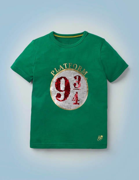 T-shirt à motif Voie 9 3/4 avec sequins - Vert prairie montagneuse T-shirt à motif Voie 9 3/4 avec sequins - Vert prairie montagneuse