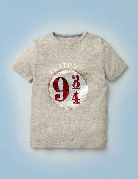 Platform 9¾ Sequin T-shirt - Mid Grey Marl Jaspé Platform 9¾ Sequin T-shirt - Mid Grey Marl Jaspé