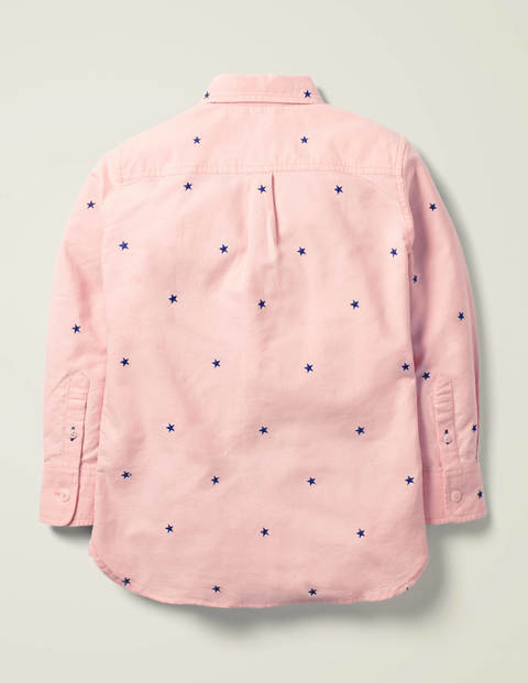 Oxford-Hemd - Delfinrosa/Schuluniform-Navy, Sterne Oxford-Hemd - Delfinrosa/Schuluniform-Navy, Sterne