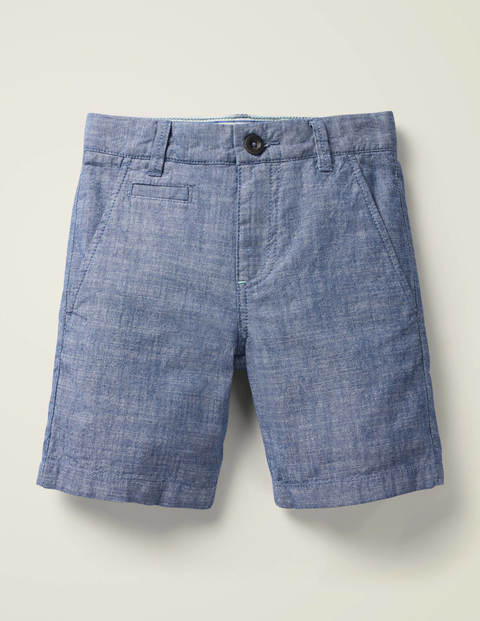 Chino-Shorts - Mittelblau, Faux-Uni Chino-Shorts - Mittelblau, Faux-Uni
