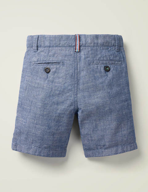 Chino-Shorts - Mittelblau, Faux-Uni Chino-Shorts - Mittelblau, Faux-Uni