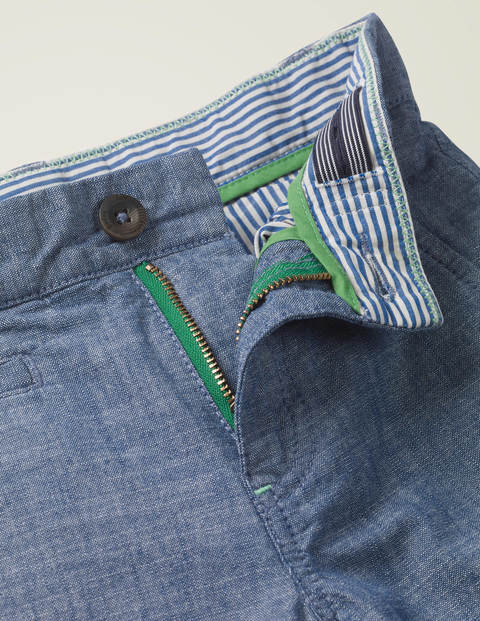 Chino-Shorts - Mittelblau, Faux-Uni Chino-Shorts - Mittelblau, Faux-Uni