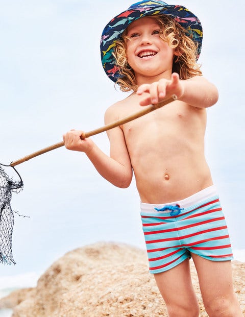 Swim Trunks - Baby Blue/Indie Red Swim Trunks - Baby Blue/Indie Red