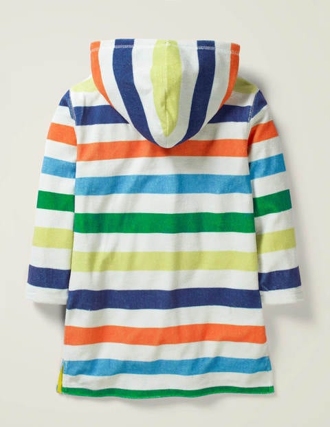 Frottee-Kapuzenponcho - Hellblau/Sattes Gelb Frottee-Kapuzenponcho - Hellblau/Sattes Gelb