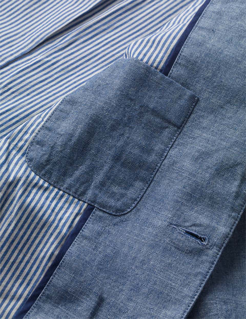Smart Blazer - Mid Blue Chambray Smart Blazer - Mid Blue Chambray