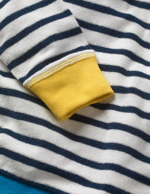Long-sleeved Towelling T-shirt - White/Starboard Blue Long-sleeved Towelling T-shirt - White/Starboard Blue