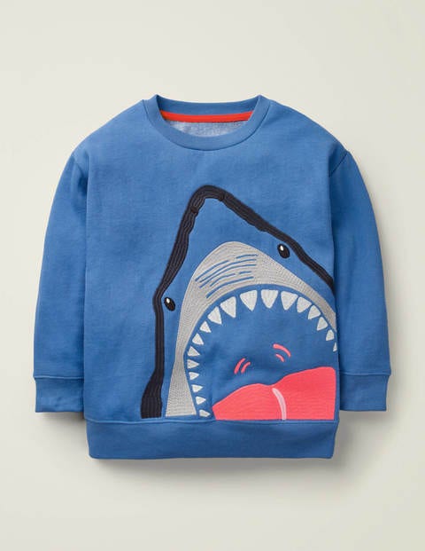 Animal Superstitch Sweatshirt - Sky Blue Shark Animal Superstitch Sweatshirt - Sky Blue Shark