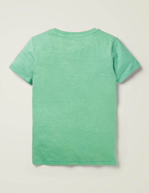 T-Shirt mit Blockfarben - Brunnengrün T-Shirt mit Blockfarben - Brunnengrün