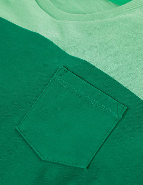 T-Shirt mit Blockfarben - Brunnengrün T-Shirt mit Blockfarben - Brunnengrün