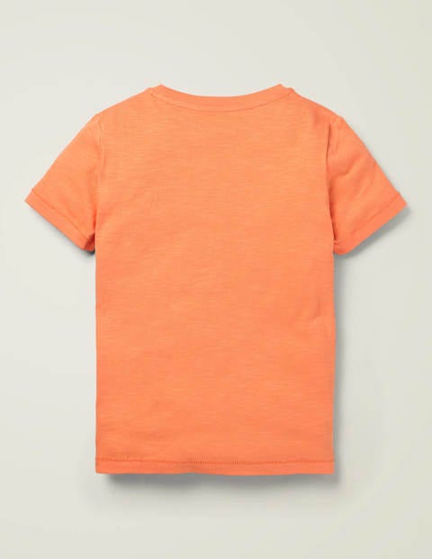 T-Shirt Mit Blockfarben - Papayaorange T-Shirt Mit Blockfarben - Papayaorange