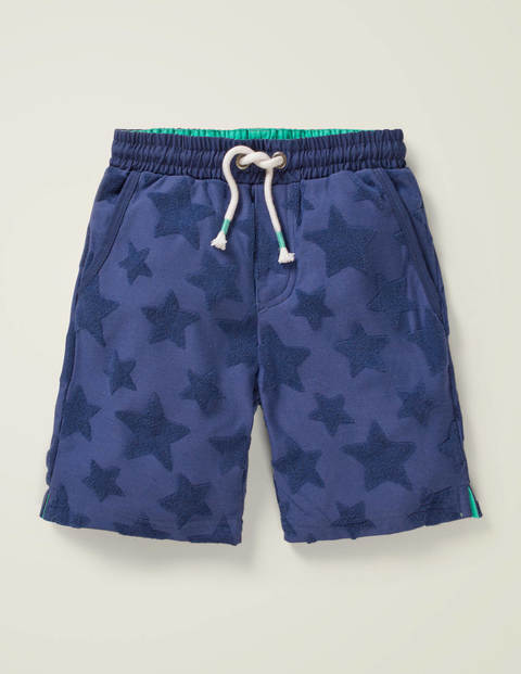 Textured Sweatshorts - Navy Jacquard Star Textured Sweatshorts - Navy Jacquard Star