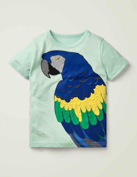 Bright Animal Textured T-Shirt - Fresh Water Blue Parrot Bright Animal Textured T-Shirt - Fresh Water Blue Parrot