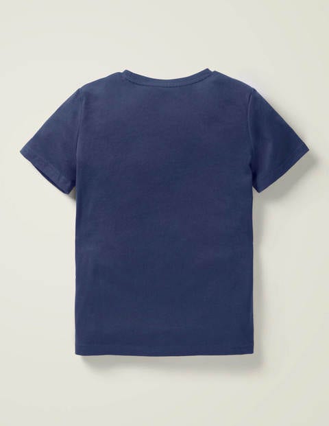 T-Shirt Mit Wildtierstickerei - Schuluniform-Navy, Gorilla T-Shirt Mit Wildtierstickerei - Schuluniform-Navy, Gorilla