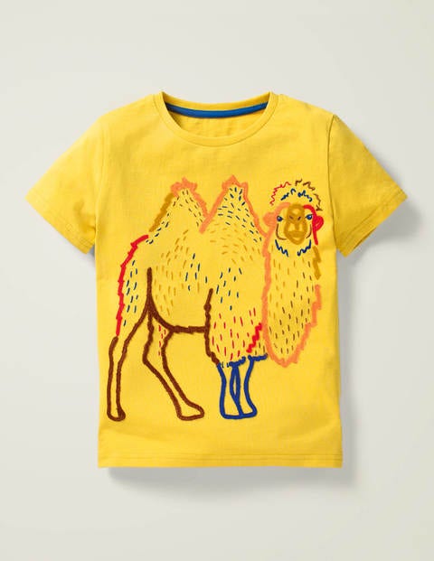 Wild Animal Stitch T-shirt - Daffodil Yellow Camel Wild Animal Stitch T-shirt - Daffodil Yellow Camel