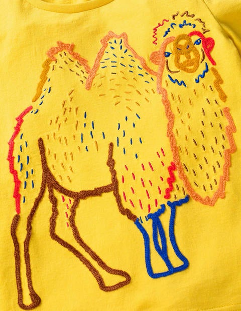 Wild Animal Stitch T-shirt - Daffodil Yellow Camel Wild Animal Stitch T-shirt - Daffodil Yellow Camel