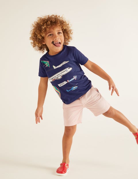 Appliqué Multi Vehicle T-shirt - Indigo Navy Flying Vehicles Appliqué Multi Vehicle T-shirt - Indigo Navy Flying Vehicles