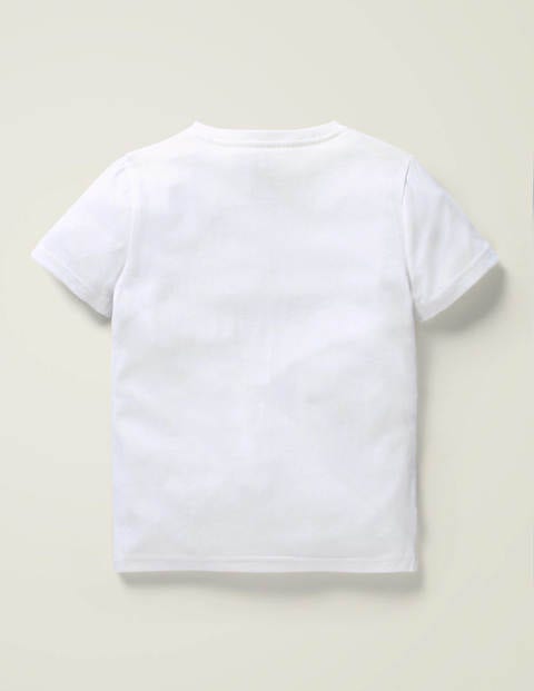 T-shirt à appliqué multi-véhicules - Véhicules de construction blanc