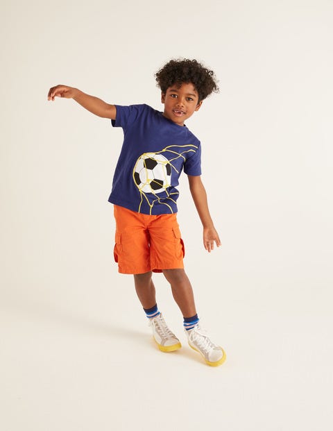 T-Shirt Mit Sportapplikation - Indigoblau, Fußball T-Shirt Mit Sportapplikation - Indigoblau, Fußball