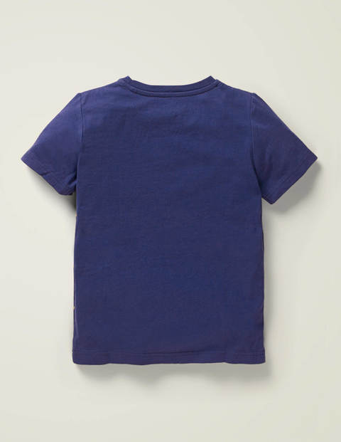 T-Shirt Mit Sportapplikation - Indigoblau, Fußball T-Shirt Mit Sportapplikation - Indigoblau, Fußball