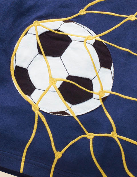 T-Shirt Mit Sportapplikation - Indigoblau, Fußball T-Shirt Mit Sportapplikation - Indigoblau, Fußball