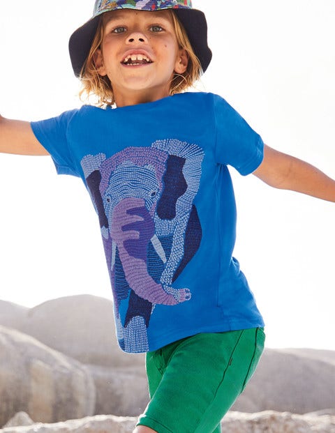 Superstitch Animal T-Shirt - Bold Blue Elephant Superstitch Animal T-Shirt - Bold Blue Elephant