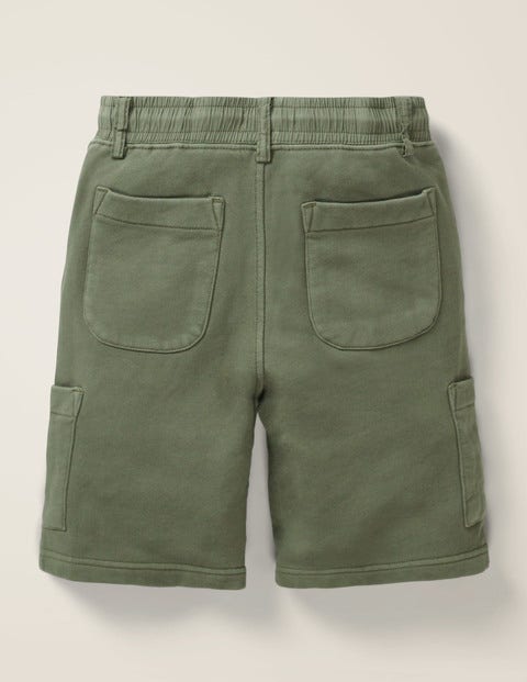 Jersey Cargo Shorts - Herb Green Jersey Cargo Shorts - Herb Green