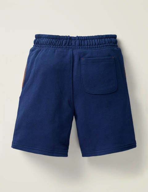 Sweatshorts Mit Applikation - Schuluniform-Navy, Löwe Sweatshorts Mit Applikation - Schuluniform-Navy, Löwe
