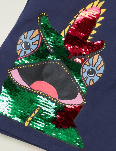 Colour-change Sequin T-shirt - College Navy Chameleon Colour-change Sequin T-shirt - College Navy Chameleon