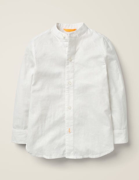 Grandad Collar Shirt - White Grandad Collar Shirt - White