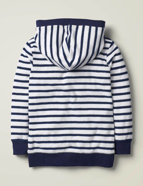 Textured Zip-up Hoodie - White/Starboard Blue Textured Zip-up Hoodie - White/Starboard Blue