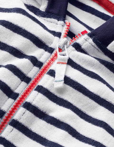 Textured Zip-up Hoodie - White/Starboard Blue Textured Zip-up Hoodie - White/Starboard Blue