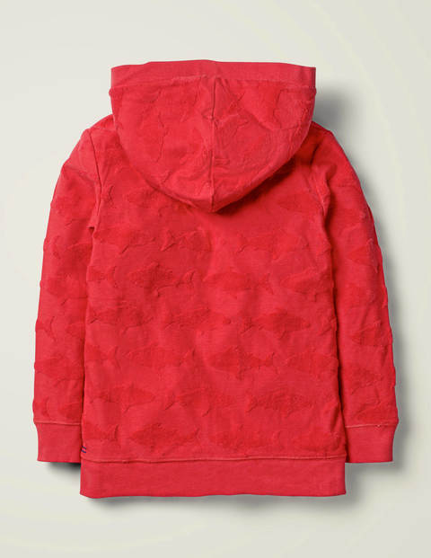 Strukturierter Hoodie mit Reißverschluss - Rot, Haie Strukturierter Hoodie mit Reißverschluss - Rot, Haie