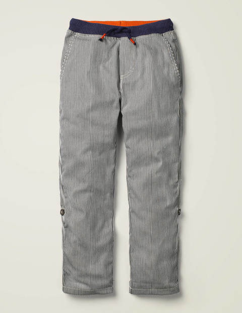 Surf Roll-up Trousers - Sky Blue Ticking Surf Roll-up Trousers - Sky Blue Ticking
