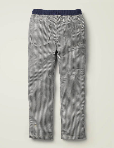 Surf Roll-up Trousers - Sky Blue Ticking Surf Roll-up Trousers - Sky Blue Ticking